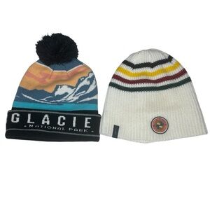 2 Winter Hats Pendleton National Park Collection Beanie GLACIER + Stocking Hat